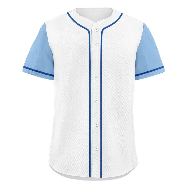 Men's Baseball Jersey Inspired Classic Full Button Down Quick Dry Softball Team Jerseys Breathable Women's Athletic Shirt