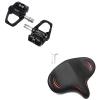 BUCKLOS Look Delta, SPD Spin Bike Bicycle Pedals - Compatible with Peloton & Shimano SPD and Comfortable Extra Wide Bike Seat Cushion for Women Men view 1