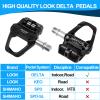BUCKLOS Look Delta, SPD Spin Bike Bicycle Pedals - Compatible with Peloton & Shimano SPD and Comfortable Extra Wide Bike Seat Cushion for Women Men view 2