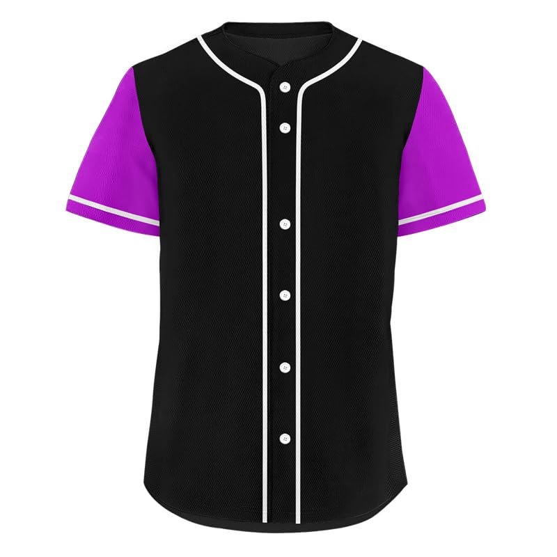 Men's Baseball Jersey Inspired Classic Full Button Down Quick Dry Softball Team Jerseys Breathable Women's Athletic Shirt