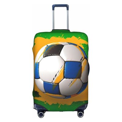 FEMOS Sport Ball Soccer - Travel Suitcase Cover Elastic Luggage Covers Trolley Protector Cover Fits 18-32 Inch Luggage, Small, 11437