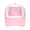 A Dream is A Wish Your Heart Makes Breathable Mesh Baseball Cap Adjustable Lightweight Trucker Hat Pink view 2