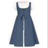 Girls Renaissance Dress Medieval A Line Maxi Dresses Grey Blue Size 7 view 1