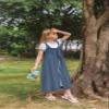 Girls Renaissance Dress Medieval A Line Maxi Dresses Grey Blue Size 7 view 4