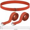 Seematn Web Football Belt 52 Inches Football Pants Belt D Ring Belts for Men Women Youth Boys Kids Girls(Brown,2 Pcs) view 2