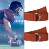Seematn Web Football Belt 52 Inches Football Pants Belt D Ring Belts for Men Women Youth Boys Kids Girls(Brown,2 Pcs) view 3