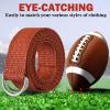 Seematn Web Football Belt 52 Inches Football Pants Belt D Ring Belts for Men Women Youth Boys Kids Girls(Brown,2 Pcs) view 4