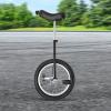 JAYGOVAN 24 Inch Wheel Unicycle Wheel Outdoor Unicycle with Adjustable Seat Exercise Bicycle Unicycle Maximum Weight 80KG/176LBS Outdoor Sports Fun Bike for Office Workers Cycling Enthusiasts (Black) view 2