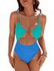 Blooming Jelly Womens One Piece Swimsuit Tummy Control Bathing Suit 2026 Sexy Slimming Flattering Cute Cheeky High Cut Out Ladies Swimwear (X-Large, Cornflower Blue) view 1