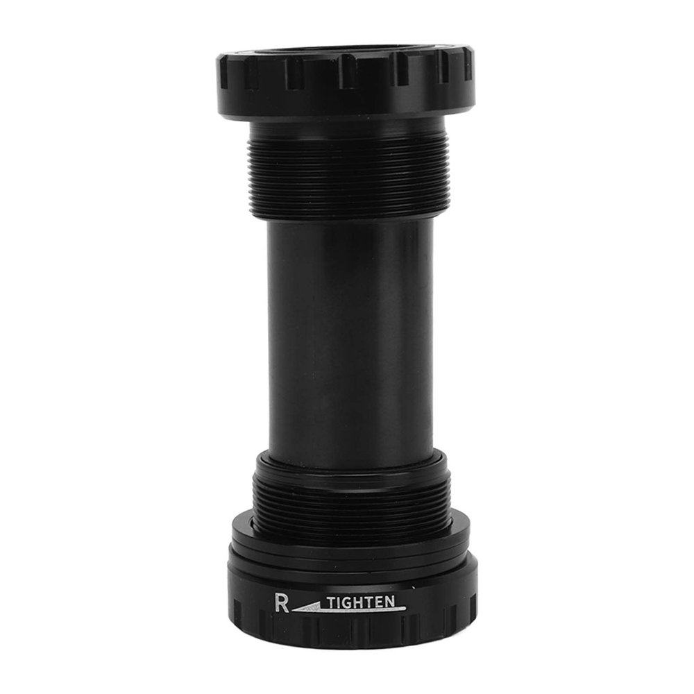 Lybunair Aluminium Alloy Bike Bottom Bracket, Threaded Screw in Type Bike Bottom Accessory for Mountain Bike, Black