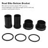 Lybunair Aluminium Alloy Bike Bottom Bracket, Threaded Screw in Type Bike Bottom Accessory for Mountain Bike, Black view 2