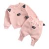 AMIMOJY Toddler Boys Autumn Clothes Long Sleeve Sweatshirt Cartoon Bear Print Pullover Tops Pants Suit Cute 2Pcs Outfit Set, 12-18 Months view 1