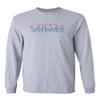 CornBorn Kansas Jayhawks Apparel Men Shirt - Long Sleeve Overlapping University of Kansas Jayhawks - Gray - Small view 1