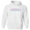 CornBorn Kansas Jayhawks Hoodie - University of Kansas Hoodie - KU Apparel Men - Overlapping Thin Text - White - Medium view 1
