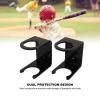 Gavigain 2 Piece Baseball Bat Wall Stand Acrylic Display Stand Home Wall Display Stand for Single and Ball Stand Suitable for Home Stadium Office (Black) view 4
