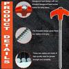 8" Screw in Tent Stakes - Ground Anchors Screw, 2024 New Screw in Tent Stakes Heavy Duty, Metal Threaded Tent Spikes, Tent Pegs Camping Stakes, Tent Stakes for Outdoor Camping (4, Red) view 3