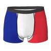 WURTON French flag Print Men's Boxer Briefs Comfortable Bamboo Viscose Underwear Trunks Underwear Black, Large view 1
