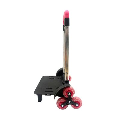 Foldable Trolley Cart 6 Backpack Trolley Aluminium Alloy Student's Luggage Travel Hand Cart For Student Backpack Foldable Trolley Cart Backpack Trolley Aluminium Alloy Hand Cart For School Bags