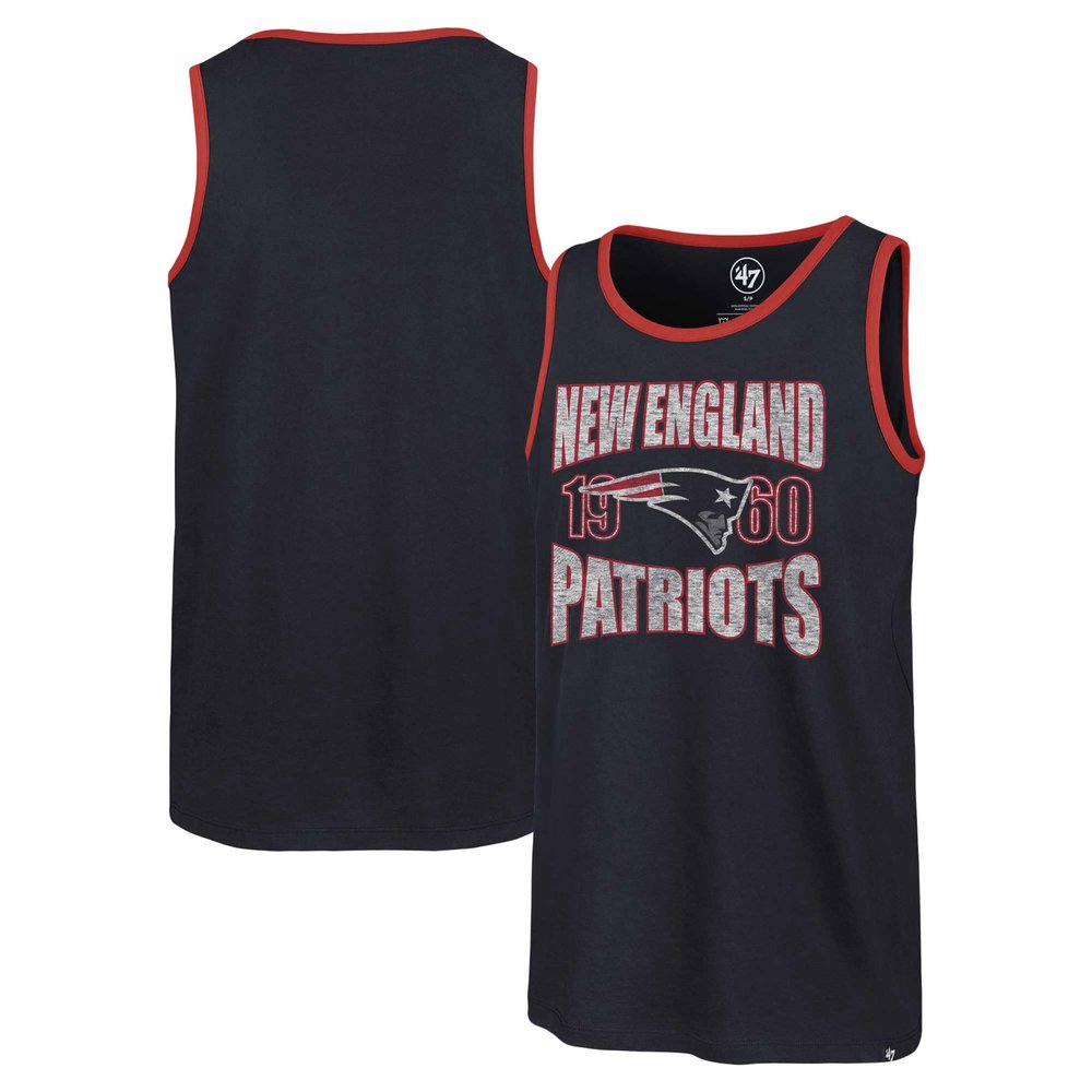 47 Men's Navy New England Patriots Upload Franklin Tank Top