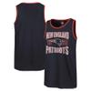 47 Men's Navy New England Patriots Upload Franklin Tank Top view 1