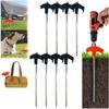 8" Screw in Tent Stakes - Ground Anchors Screw, 2024 New Screw in Tent Stakes Heavy Duty, Metal Threaded Tent Spikes, Tent Pegs Camping Stakes, Tent Stakes for Outdoor Camping (8, Black) view 1
