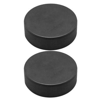 VOSAREA 2pcs Ice Hockey Pucks Mini Hockey Pucks Ice Hockey Race Use Puck for Practicing and Classic Training for Kids Adults Fun Entertainment Equipment