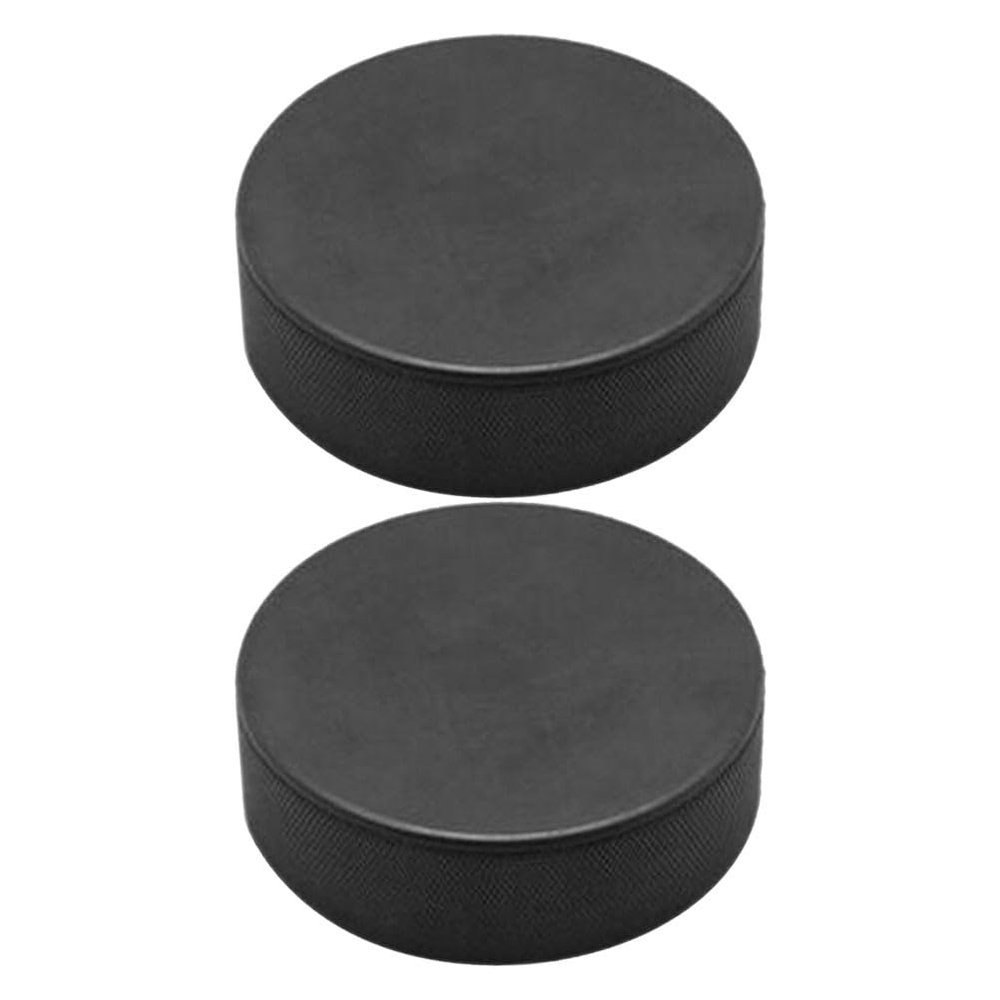 VOSAREA 2pcs Ice Hockey Pucks Mini Hockey Pucks Ice Hockey Race Use Puck for Practicing and Classic Training for Kids Adults Fun Entertainment Equipment