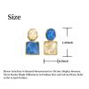 Women's Clip On Earring Water Ripple Ear Clips Non Pierced (Asymmetrical White Blue Clip On) view 2