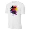 Disc Golf Dry Fit Shirt - Moisture Wicking - Splatter Basket - L White