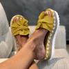 SACFOF Womens Espadrilles Slip on Wedge Sandals Casual Slides Bow Tie Platform Open Toe Summer Dressy Mules Shoes view 2