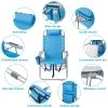 Backpack Beach Chair with Towel Bar,Cooler and Storage Pouch,5-Position Adjustable High Beach Chairs for Adults,Lightweight Folding Camping Lawn Chairs with Cup Holder,Portable Lay Flat Outdoor Chair view 4
