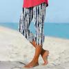 Women Capri Pants for Summer Pretty Leopard Print High Waist Yoga Pant Casual Knee Length Slim Fitting Beach Pants view 2
