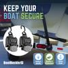 BoatBuckle G2 Transom Boat Tie Down Straps to Trailer 2x43-Inch, 2500lbs Break Strength, Bolt On Retractable Ratchet Straps Heavy Duty, 2-Pack view 4