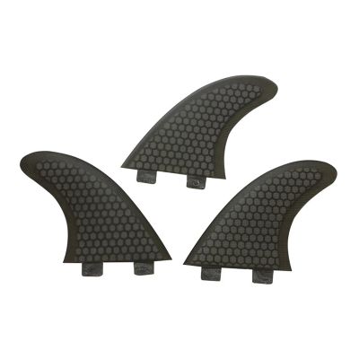 DNRJEWTA Surfboard Fins Board Fins Double Tabs S/M/L Three Fins SUP Fiberglass Honeycomb S/M/L Size Gray Color Surfboard Fin Thruster Surfing Accessories