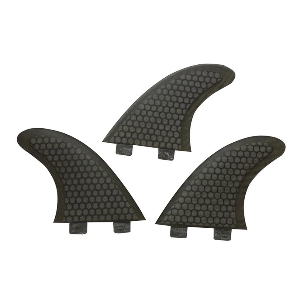 DNRJEWTA Surfboard Fins Board Fins Double Tabs S/M/L Three Fins SUP Fiberglass Honeycomb S/M/L Size Gray Color Surfboard Fin Thruster Surfing Accessories