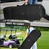 Generic Golf Club Travel Cover with Wheels, Large Capacity, 600D Fabric, Front Accessory Pockets, Black view 4