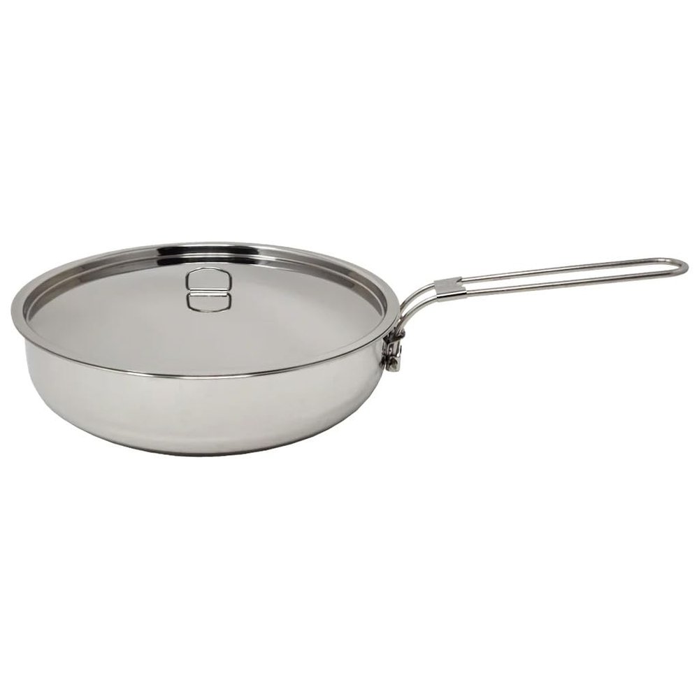 The Pathfinder School Stainless Steel Folding Skillet and Lid (10-Inch)
