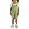 Carhartt Kid's CG9888 Short-Sleeve T-Shirt and Canvas Shortall Set - Girls - 3 Toddler - Loden Frost view 1