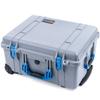 Silver Pelican Protector 1560 Case - with Pick & Pluck Foam - Blue Handles & Latches. view 3