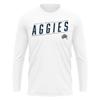 Utah State University Collegiate Sleek Men's Sport Active Long Sleeve Shirt, White, X-Large view 1