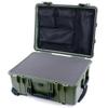 ColorCase Pelican Protector 1560 Case OD Green - Waterproof Case with Pick & Pluck Foam & Mesh Lid Organizer - Black Handles & Latches view 1