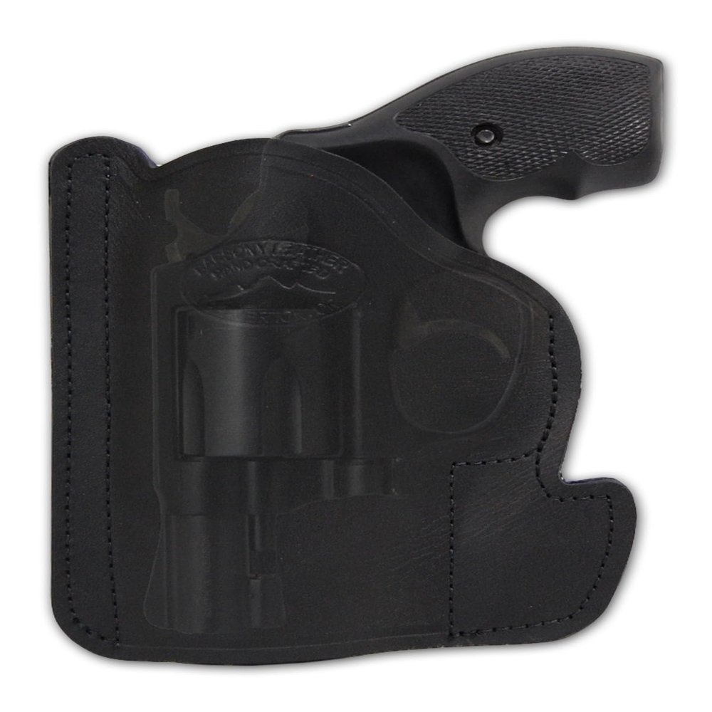 Barsony Black Leather Pocket Holster for COLT Night Cobra