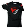 Zed Honra - Women's Model 1" Rash Guard - Compression Shirt for Jujitsu, BJJ, No Gi, MMA Training | Short Sleeve | XX-Large Black view 2