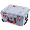 Silver Pelican Protector 1560 Case - with Pick & Pluck Foam - Red Handles & Latches. view 2