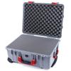 Silver Pelican Protector 1560 Case - with Pick & Pluck Foam - Red Handles & Latches. view 3