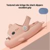 allgala Shark Slides Slippers with Backstrap Non-Slip Novelty Open Toe Sandals for Boys Girl Indoor Outdoor Comfy Cushioned Thick Sole Cute Cartoon Shower Slippers Beach Pool Shoes- Royal Blue view 4