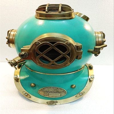 JAMSIBLE INDIA 18"" Diving Divers Helmet US Navy Mark V Deep Sea Antique Scuba Vintage Antique Scuba Sea Diver Vintage Marine Divers Helmet Solid Steel & Brass Scuba Diving Helmet
