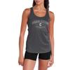College of Charleston Curved Name Collegiate Women's Sport Active Racerback Tank Top, Charcoal, Large view 1