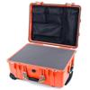 ColorCase Pelican Protector 1560 Case Orange - Waterproof Case with Pick & Pluck Foam & Mesh Lid Organizer - Desert Tan Handles & Latches view 1