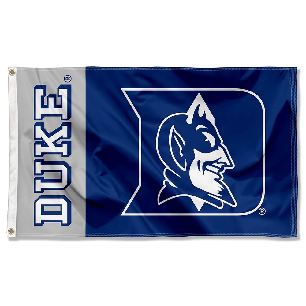 College Flags & Banners Co. Duke Blue Devils Wordmark Logo Large Grommet Banner Flag
